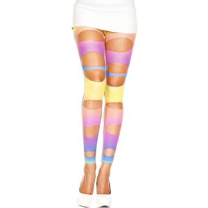 Leggings arc en ciel ajouré Multicolore