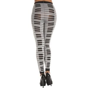 Music Legs Leggings gris fashion imprime touches de piano