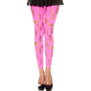 Music Legs Legging rose fluo ajoure -