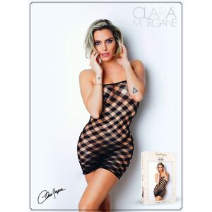 Clara Morgane Mini Robe noire, resille avec -