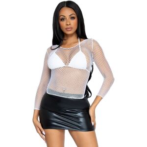 LegAvenue Top manches longues Maille - Blanc Blanc