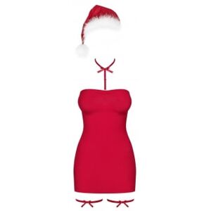 Obsessive Nuisette Mere Noel Kissmas 3 Pieces Rouge - Taille : L/XL - 40/42