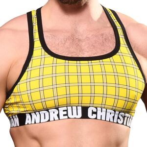 BrassiÃ¨re Sport Plaid Jaune Jaune XL