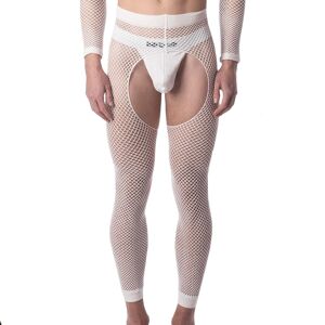 Legging Fishnet Cacci Blanc Blanc S/M