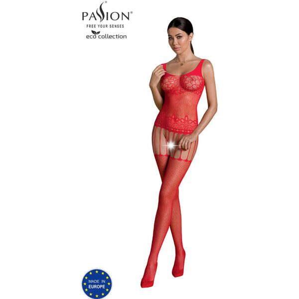 passion woman bodystockings passion - collezione eco bodystocking eco bs001 rosso