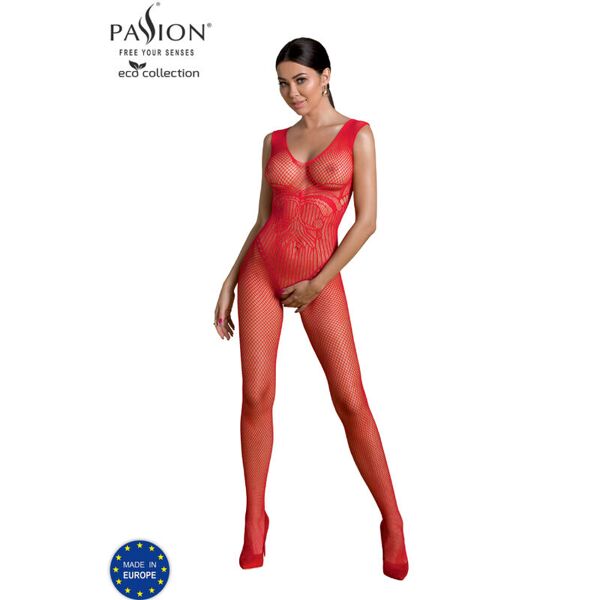 passion woman bodystockings passion - collezione eco bodystocking eco bs003 rosso