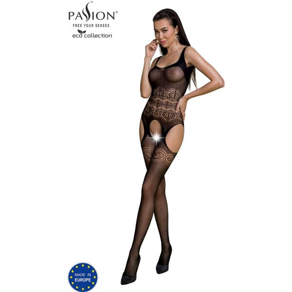 passion woman bodystockings passion - collezione eco bodystocking eco bs005 nero