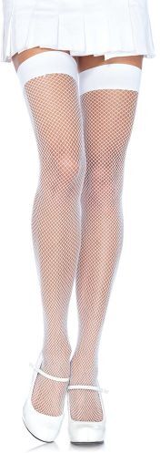 LEG AVENUE Calze Tigh high white