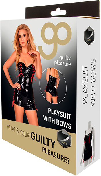 Guilty Pleasure GP Datex Bodysuit met strikjes