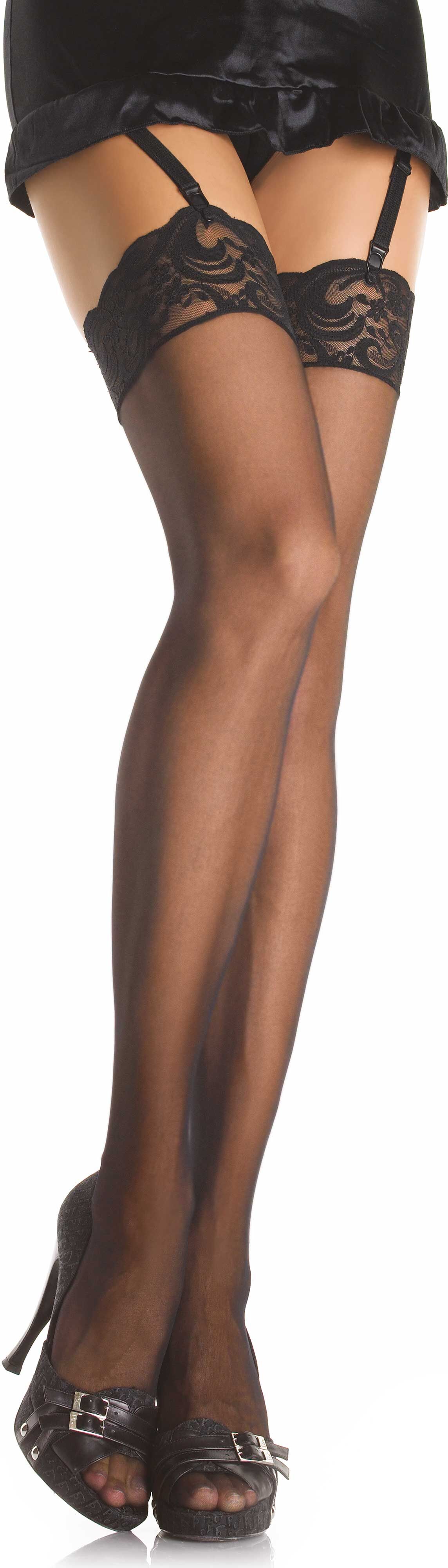 Leg Avenue Elegante pantykousen met kanten rand