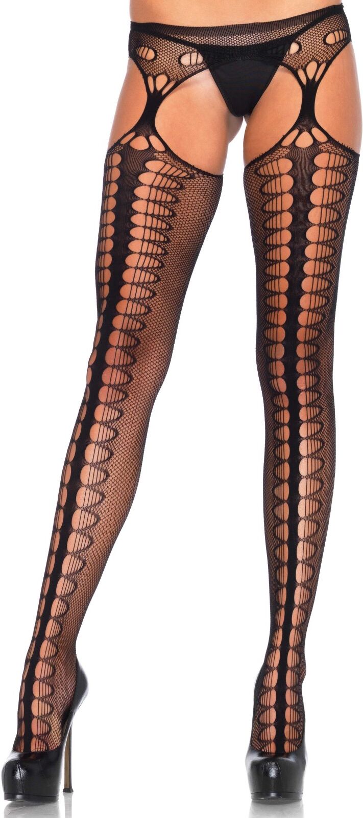 Leg Avenue Sexy fishnet kousen met jarretelgordel