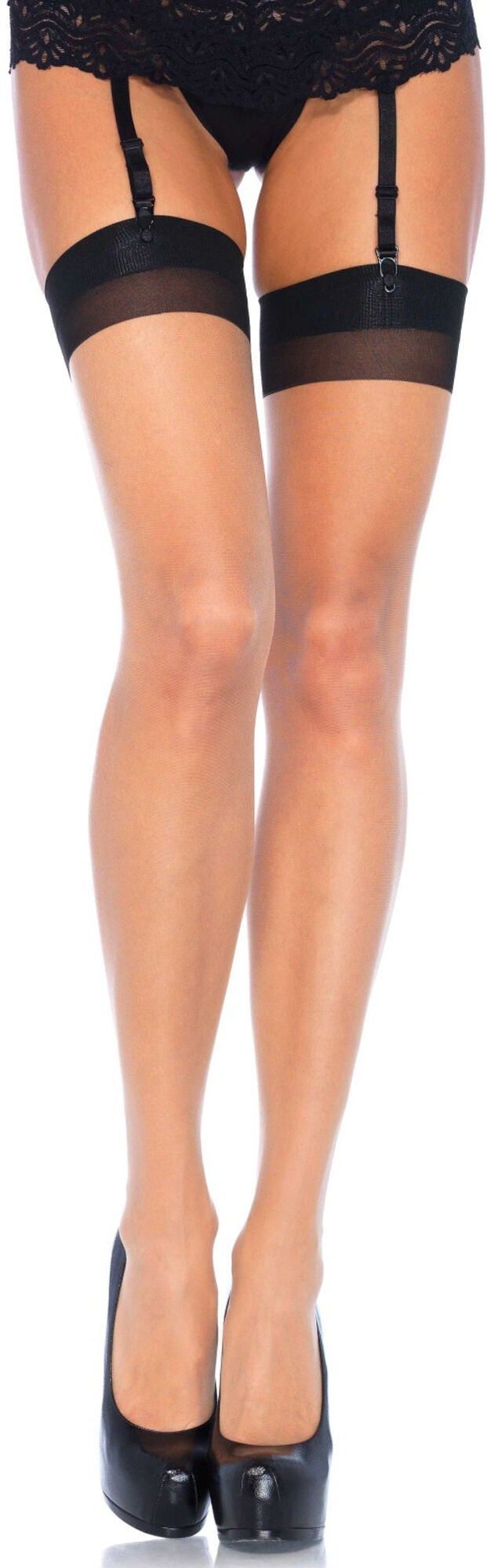 Leg Avenue Bi-Color kousen met naad