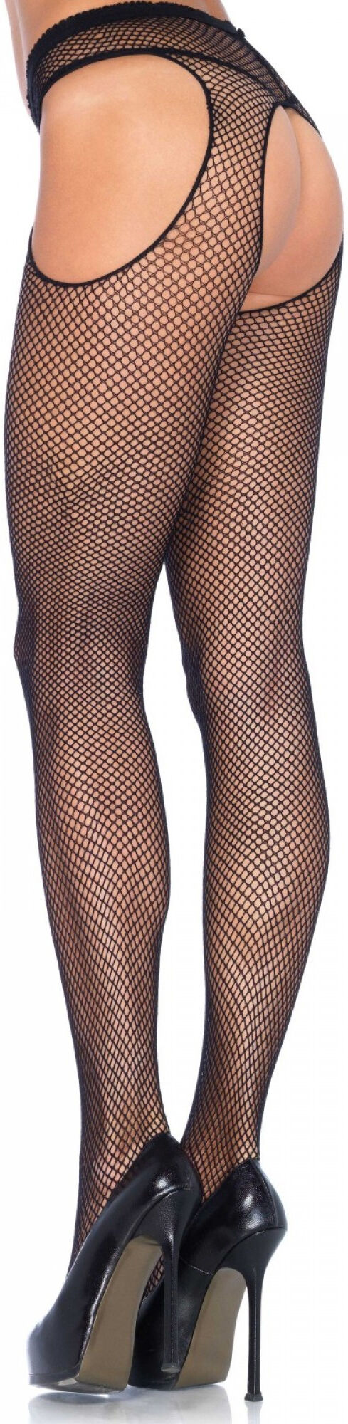 Leg Avenue Sexy Visnet strippanty met jarretel effect.