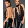 * NOIR handmade Catsuit met tule top en choker