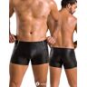 Zwarte lederlook Heren short, PA049