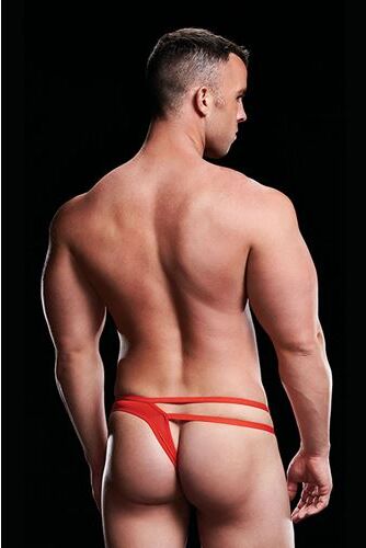 Envy Low-Rise Thong Cut-Out jockstrap (Rood)