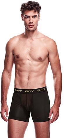 Envy zwarte boxer met pijpjes en transparante pouch