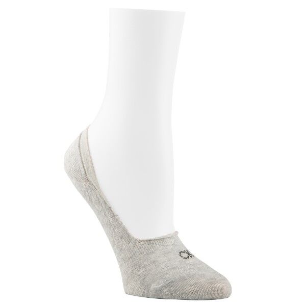 Calvin Klein Aubrie Crystal Logo No Show Socks - Grey