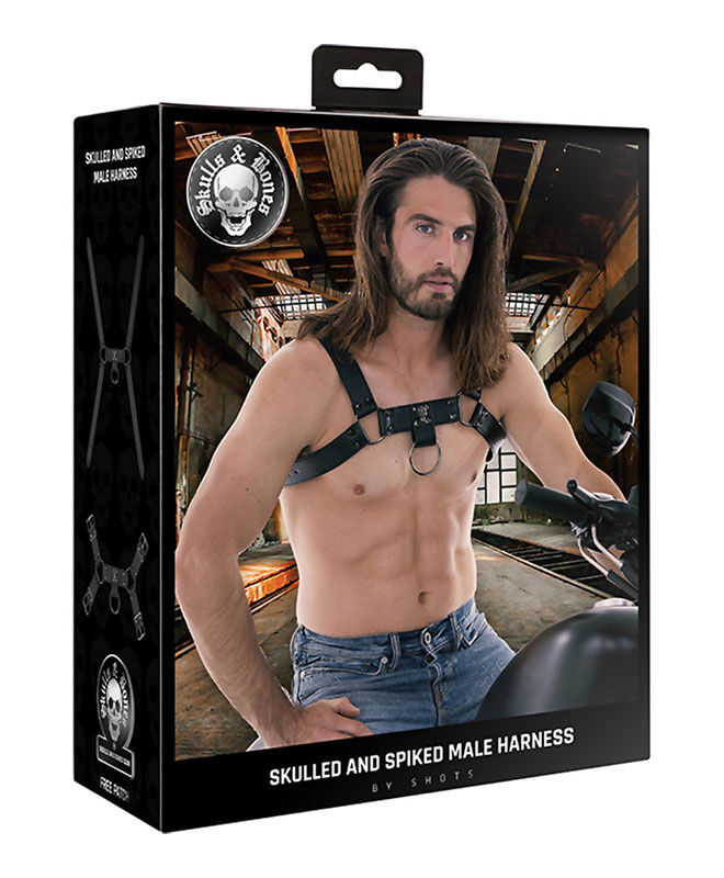 Skulled  Spiked Harness By Shots