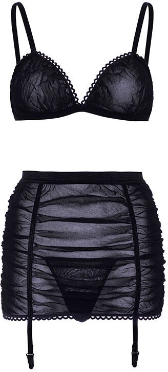 Leg Avenue - Mesh Bra And Garter Skirt - S/m