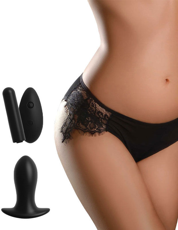 Hookup - Trusevibrator M/ Bulletvibrator Og Analplugg - S-L