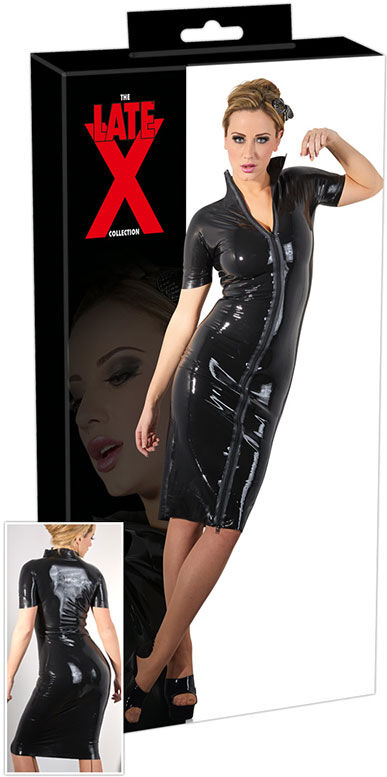 The Late X Collection - Latex Little Black Dress - Xl