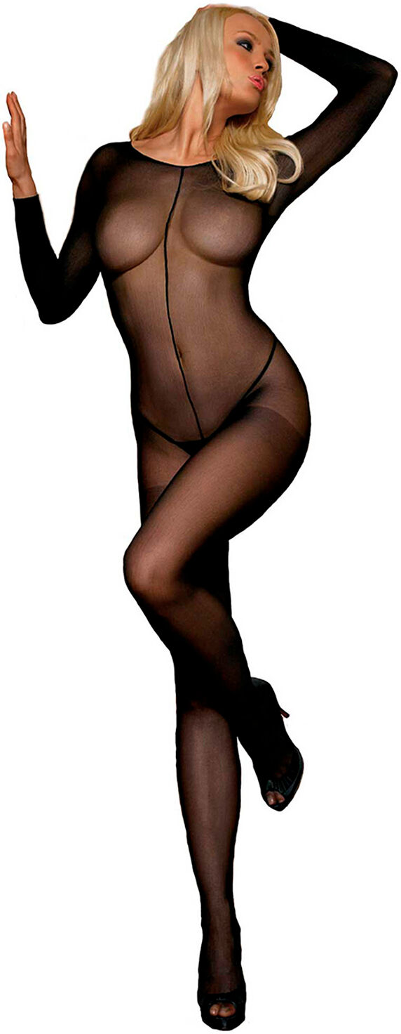 Leg Avenue Fransk Åpning Netting Bodystocking