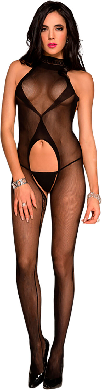 Music Legs Cut Out Bodystocking