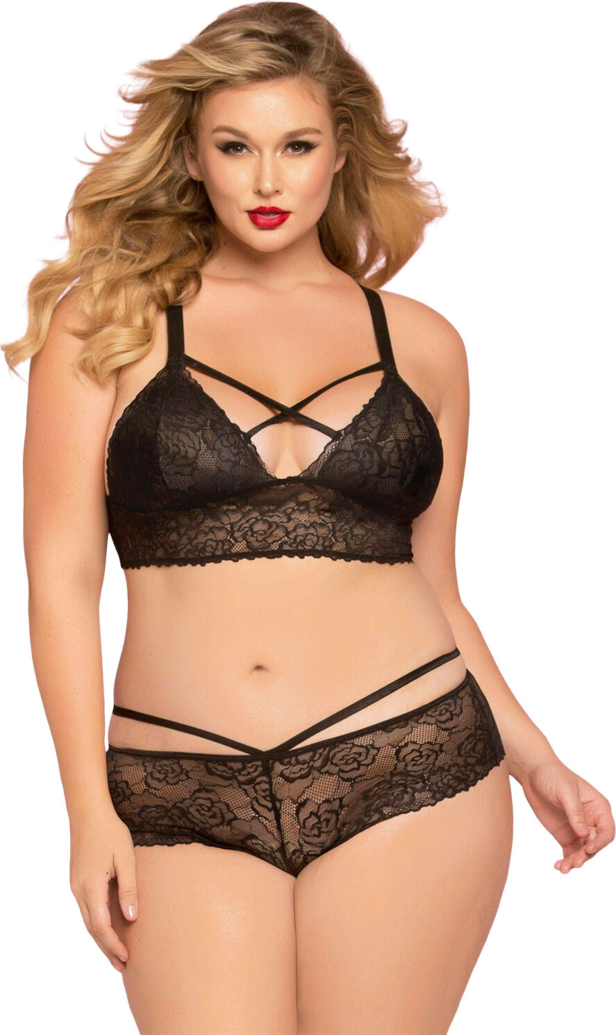 Seven til Midnight Bianca Blonde-BH Plus Size