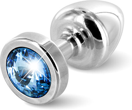 Diogol - Anni Butt Plug Round Silver & Blue 25 mm