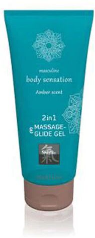 Hot Production 200 Ml Shiatsu 2 In1 Massage And Glide Gel Amber Scented