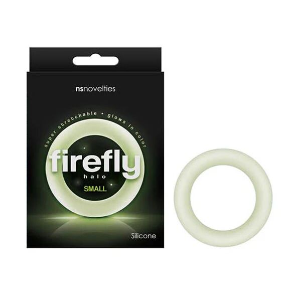NS Novelties 50 Mm Firefly Halo Glow In Dark Clear Small Cock Ring
