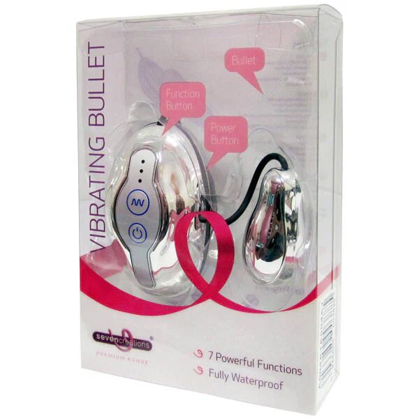 Seven Creations Silver Premium Range Vibrating Bullet