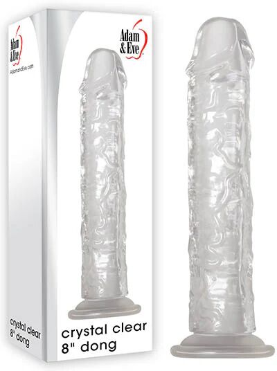 Adam & Eve Crystal Clear 8" Dong - Clear 20.3 cm Dong