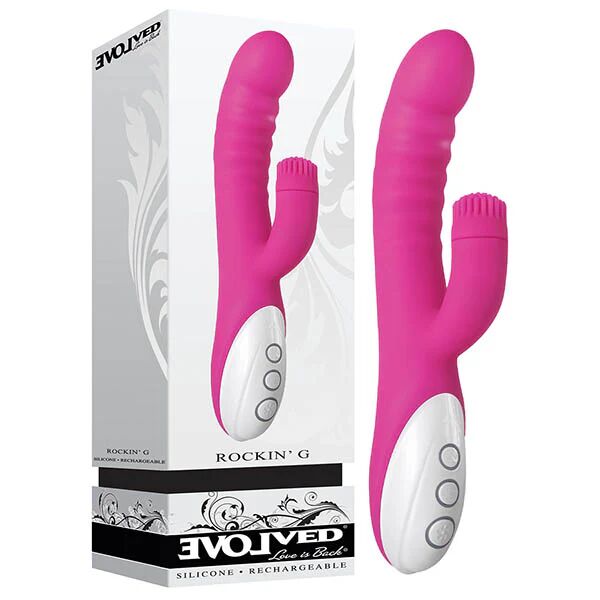 Unbranded Pink Usb Rechargeable Vibrator With Shaft And Rotating Clit Stim