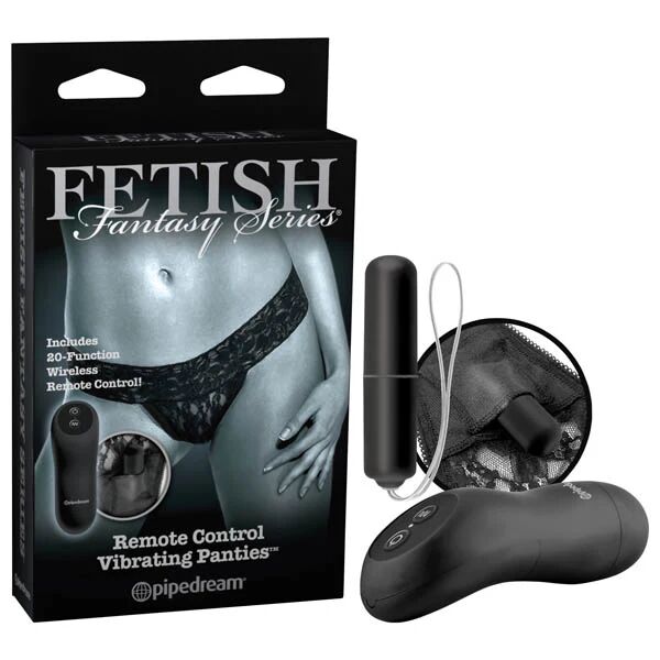 Pipedream Fetish Fantasy Series Limited Edition Remote Control Vibrating Panties - Black Vibrating Panties