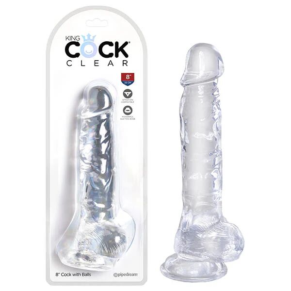 Pipedream King Cock With Balls Clear Dong