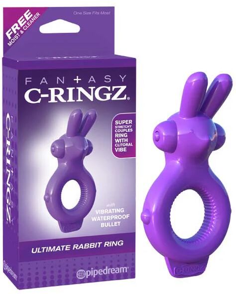 Pipedream Fantasy C Ringz Ultimate Rabbit Purple Vibrating Cock Ring