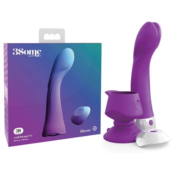 Pipedream 3Some Wall Banger G Purple USB Rechargeable Vibrator with Wireless Remote
