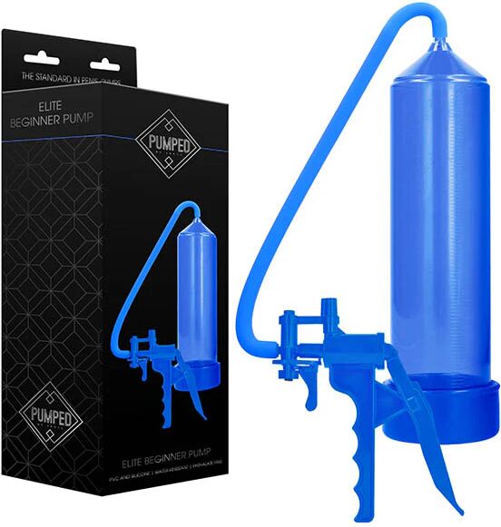 Pumped Elite Beginner Blue Penis Pump With Trigger