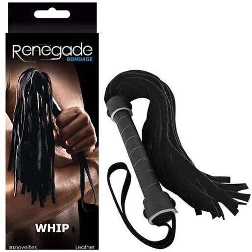 NS Novelties Renegade Bondage Whip Black