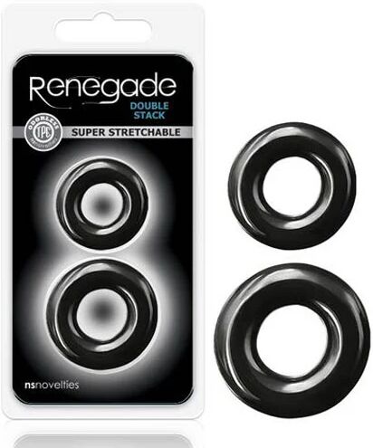 NS Novelties Renegade Double Stack Cock Rings Set Of 2