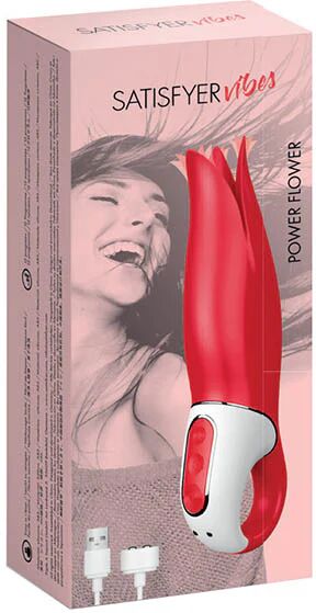 Satisfyer Vibes Power Flower Red Usb Rechargeable Vibrator