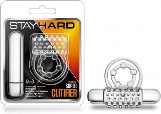 Performance Stay Hard Stay Hard Vibrating Super Clitifier Clear