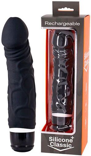 Seven Creations Silicone Vibrator Black