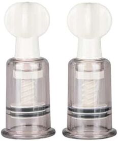 Easytoys 2 Pc Nipple And Clit Suckers Small Clear 10Cm