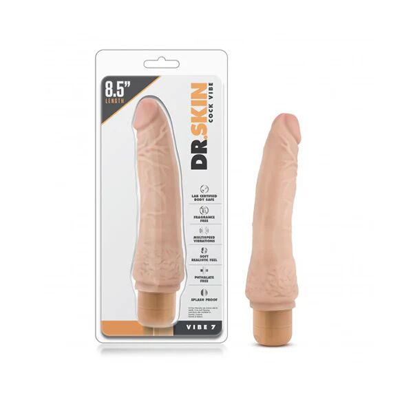 Dr Skin Cock Vibe 7 8 Inch Vibrating Cock Beige