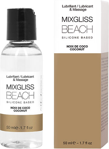 Mixgliss 2 en 1 Lubrifiant et Massage Silicone Beach Noix de Coco 50ml