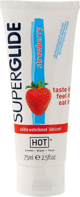 Hot Edibles Superglide Lube Strawberry (75ml)