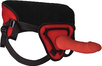 Ouch! Deluxe Silicone Strap On - 10 Inch (Red)